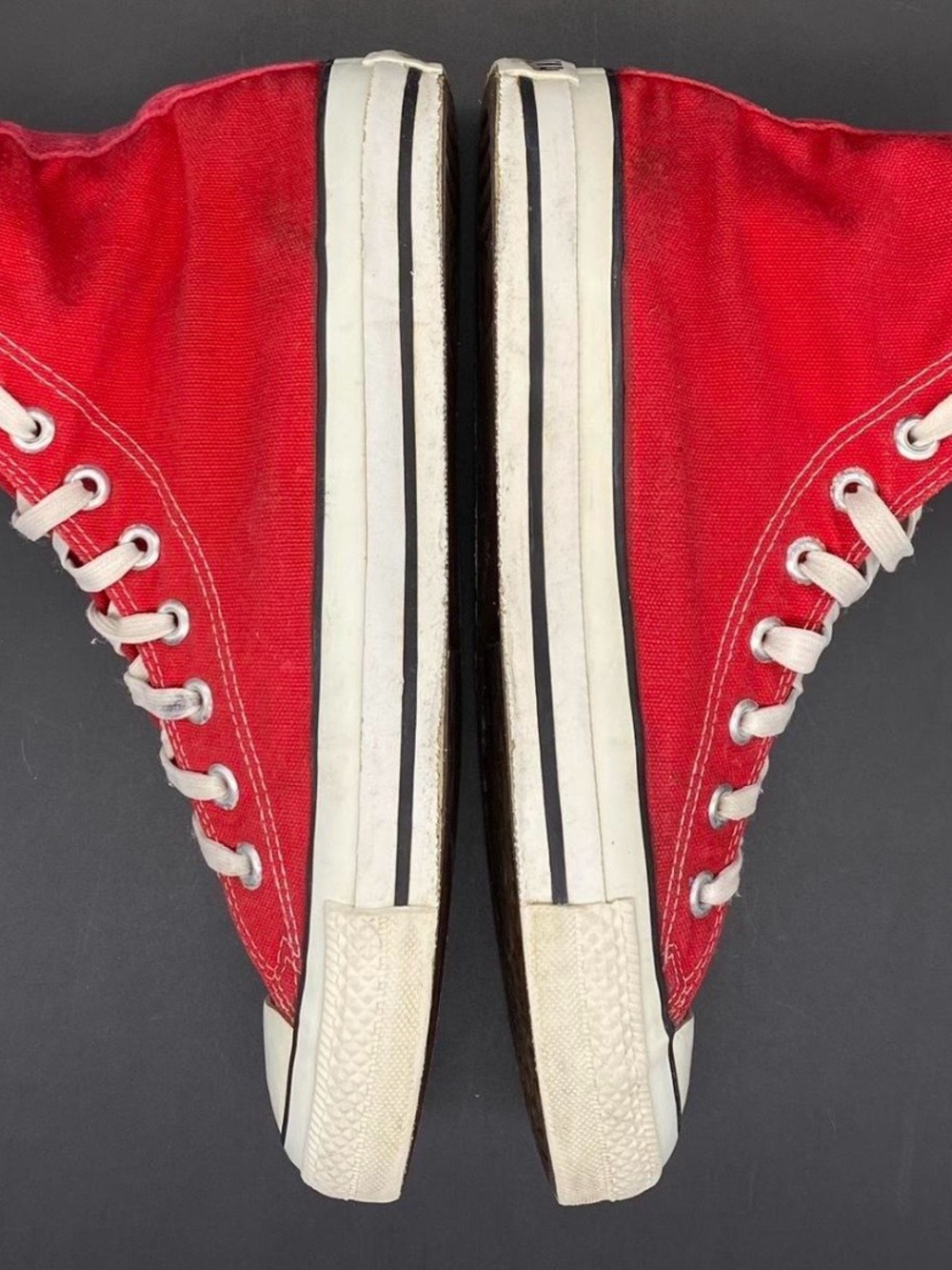 Converse Chuck Taylor Hi Red VTG 90s Made In USA Sneakers Shoes-Womens 10 Mens 8 - Picture 5 of 6